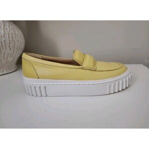 Women's Shoes Clarks MAYHILL COVE Platform Leather Loafers Yellow Size‎ 5